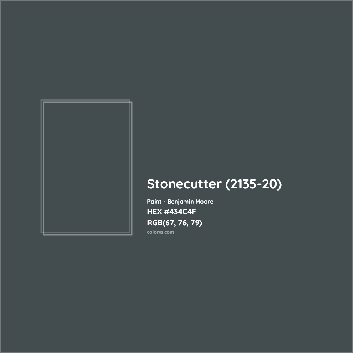 HEX #434C4F Stonecutter (2135-20) Paint Benjamin Moore - Color Code