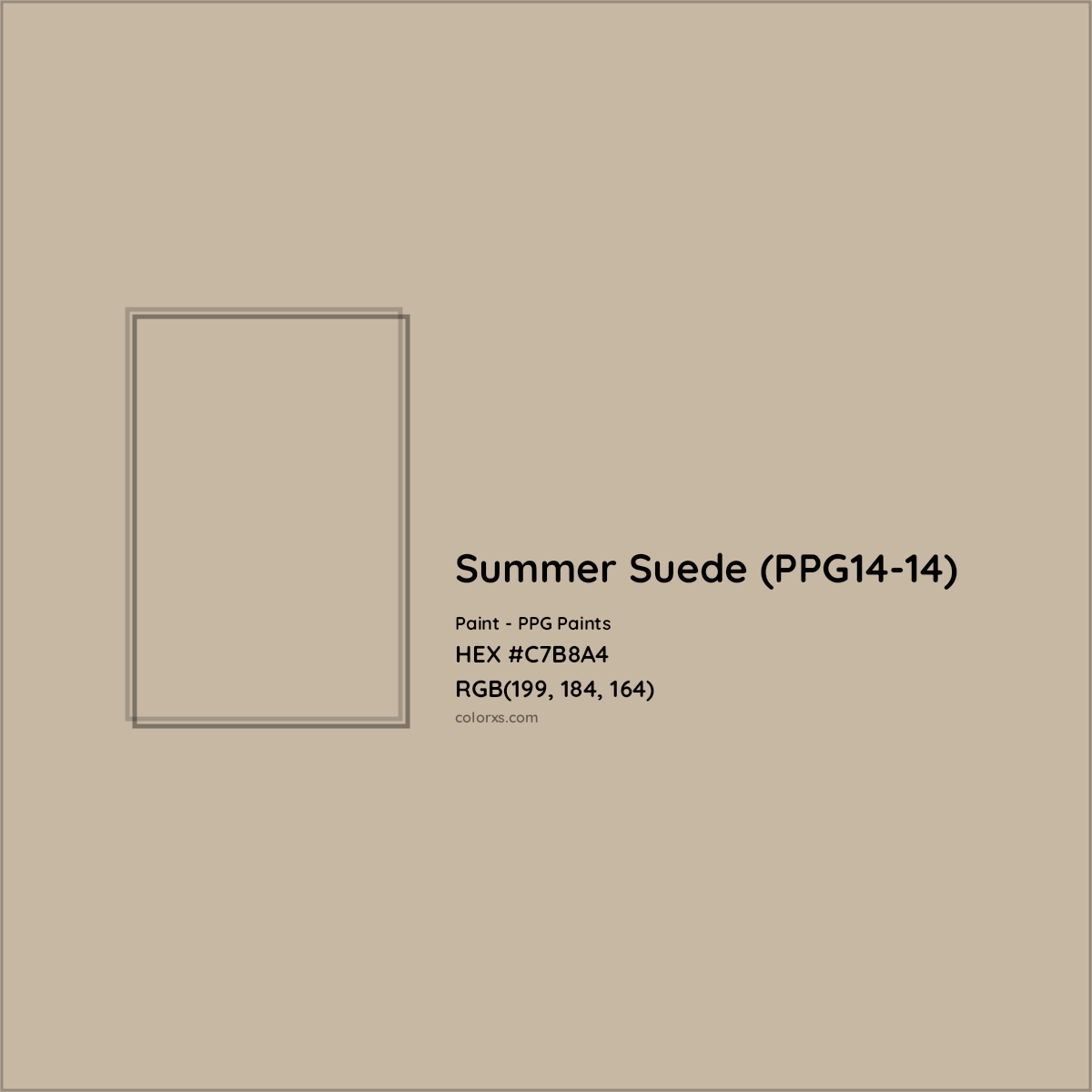 HEX #C7B8A4 Summer Suede (PPG14-14) Paint PPG Paints - Color Code