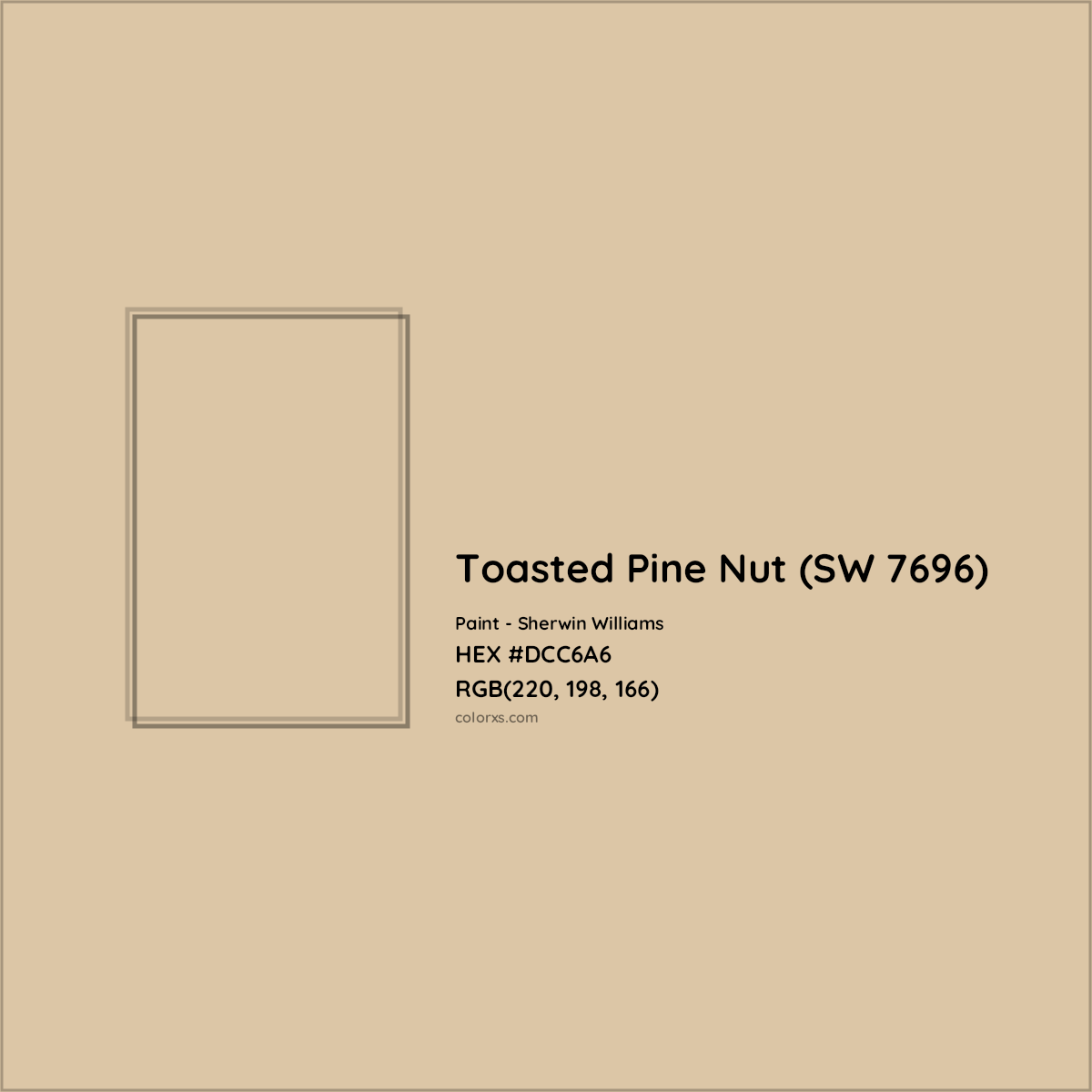 HEX #DCC6A6 Toasted Pine Nut (SW 7696) Paint Sherwin Williams - Color Code