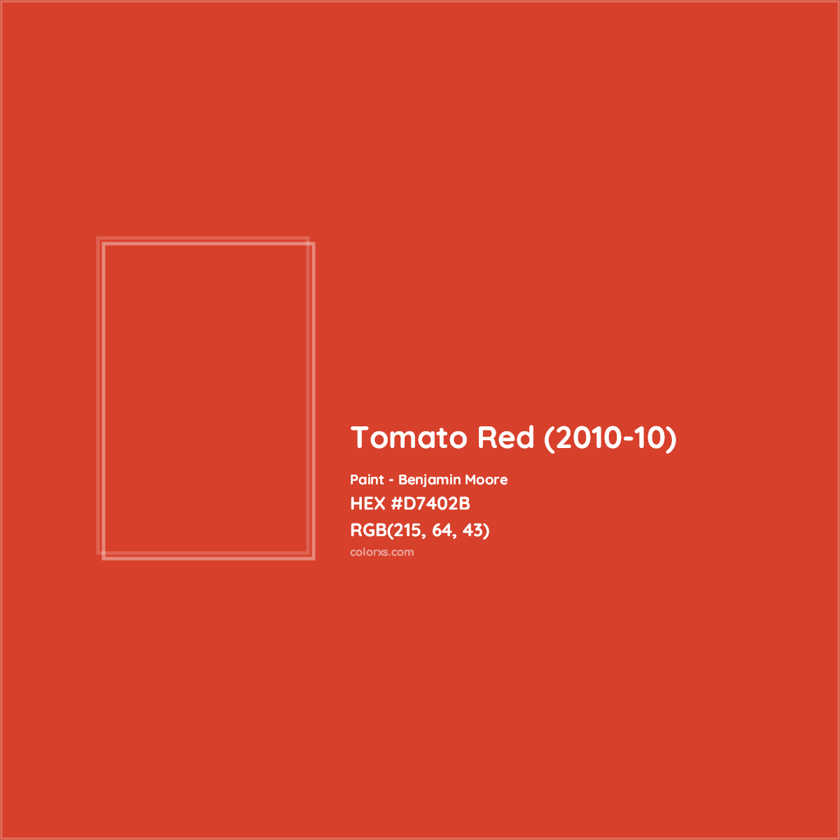 Benjamin Moore Tomato Red 2010 10 Paint Color Codes Similar Paints 