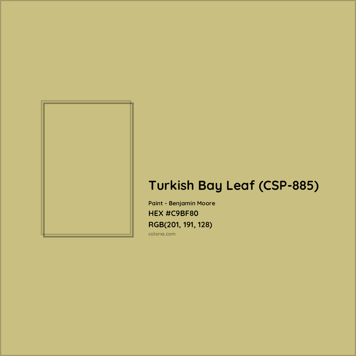 HEX #C9BF80 Turkish Bay Leaf (CSP-885) Paint Benjamin Moore - Color Code