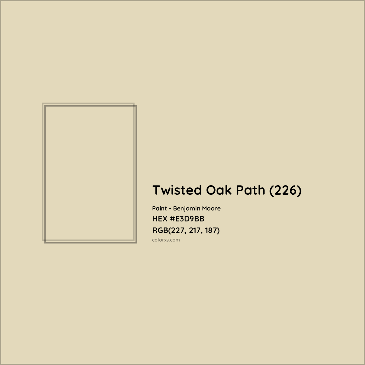 HEX #E3D9BB Twisted Oak Path (226) Paint Benjamin Moore - Color Code