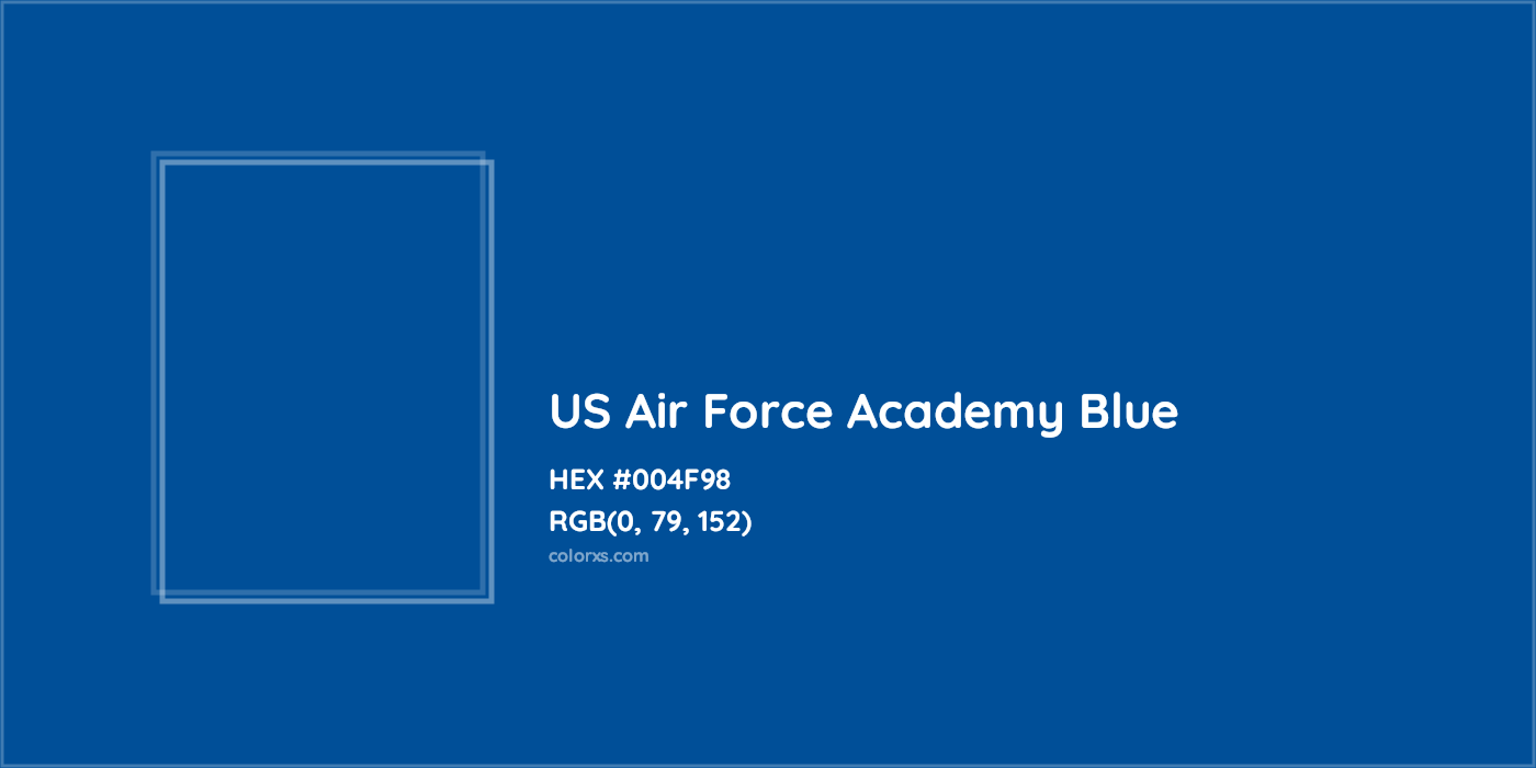 HEX #004F98 US Air Force Academy Blue Color - Color Code