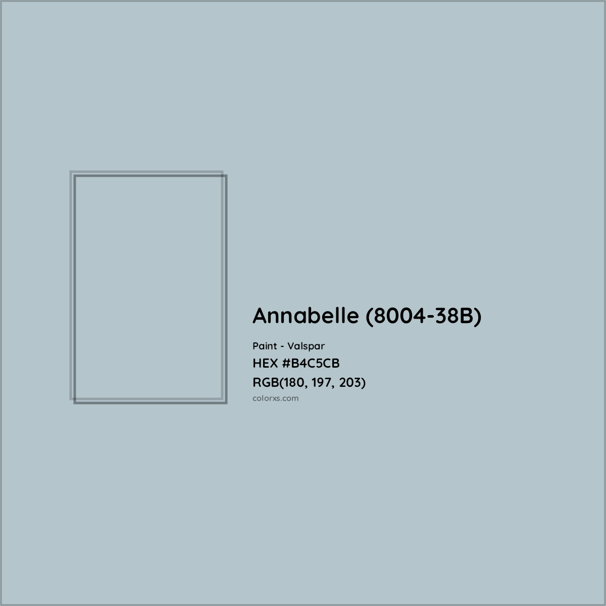 HEX #B4C5CB Annabelle (8004-38B) Paint Valspar - Color Code