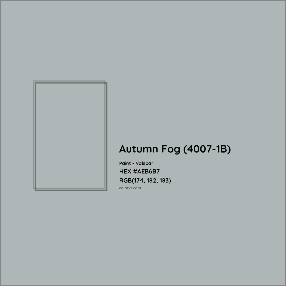 HEX #AEB6B7 Autumn Fog (4007-1B) Paint Valspar - Color Code