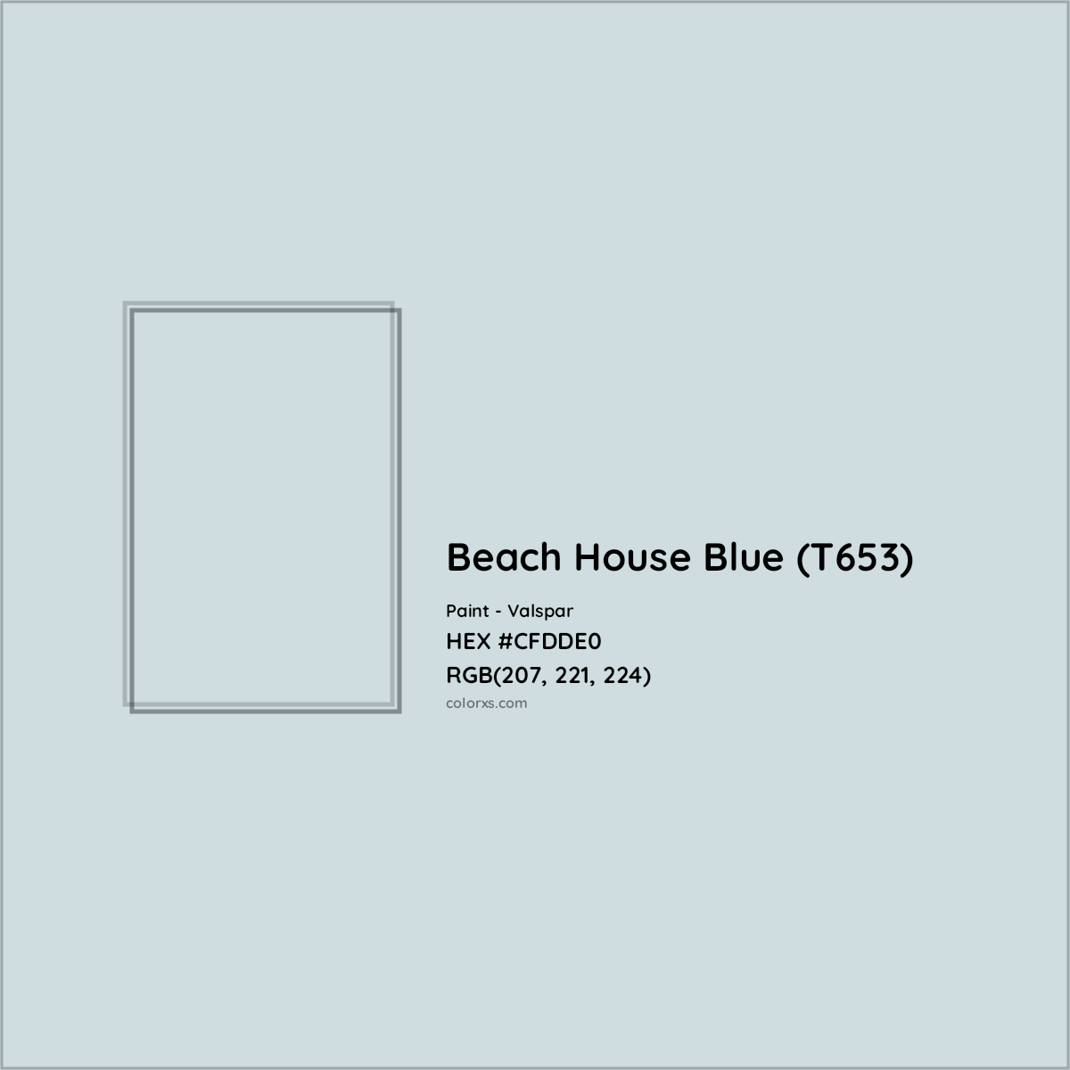HEX #CFDDE0 Beach House Blue (T653) Paint Valspar - Color Code
