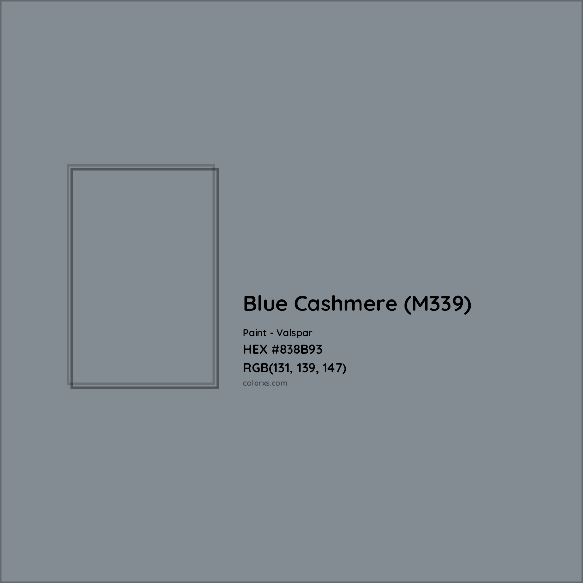 HEX #838B93 Blue Cashmere (M339) Paint Valspar - Color Code
