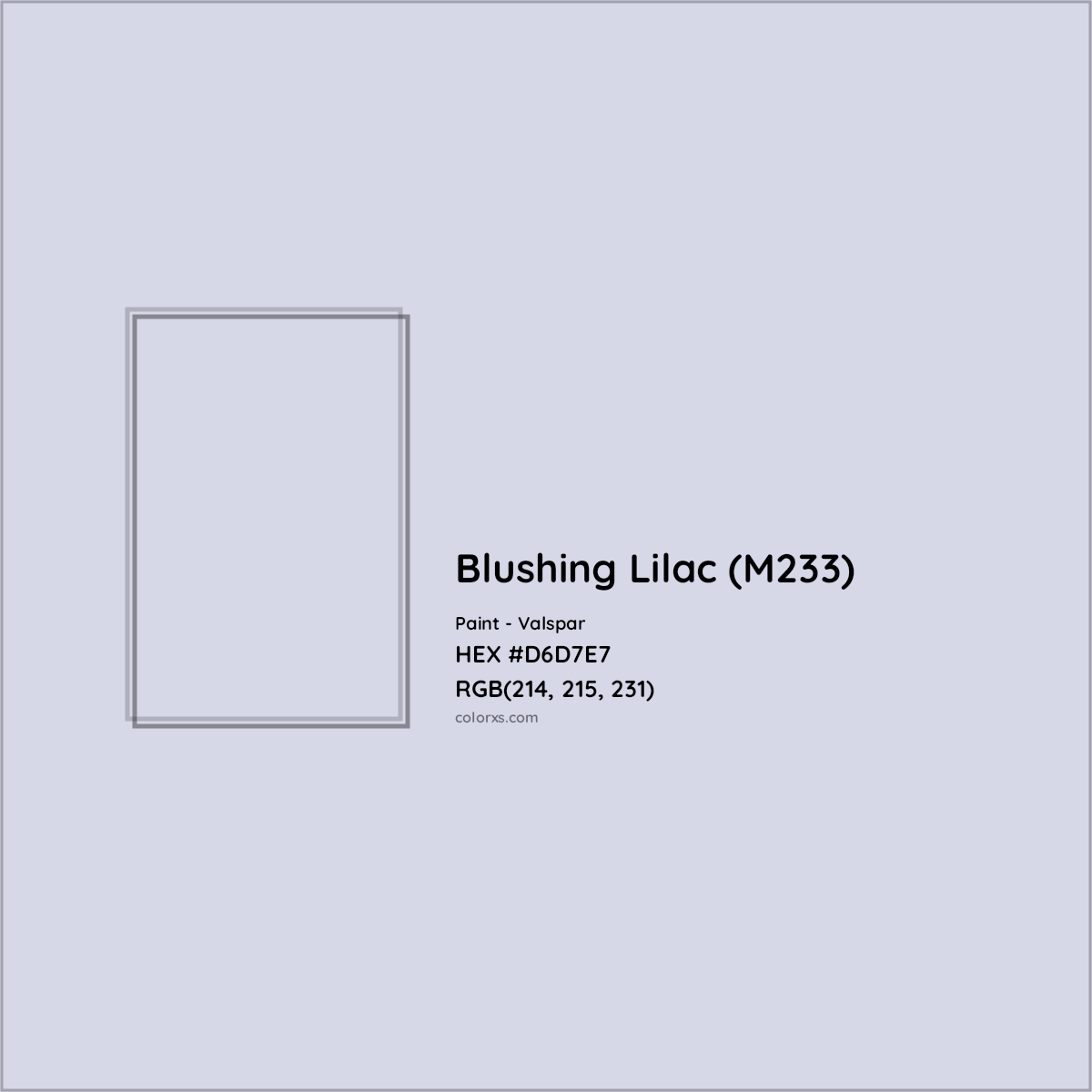 HEX #D6D7E7 Blushing Lilac (M233) Paint Valspar - Color Code