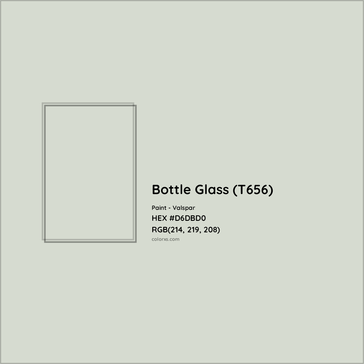 HEX #D6DBD0 Bottle Glass (T656) Paint Valspar - Color Code