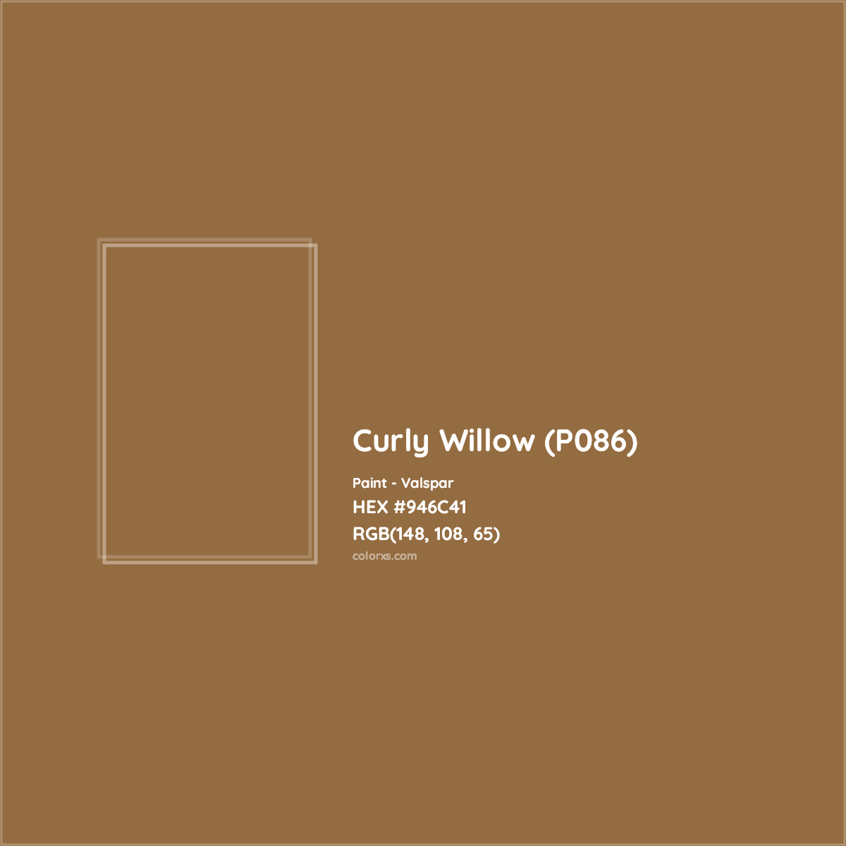 HEX #946C41 Curly Willow (P086) Paint Valspar - Color Code