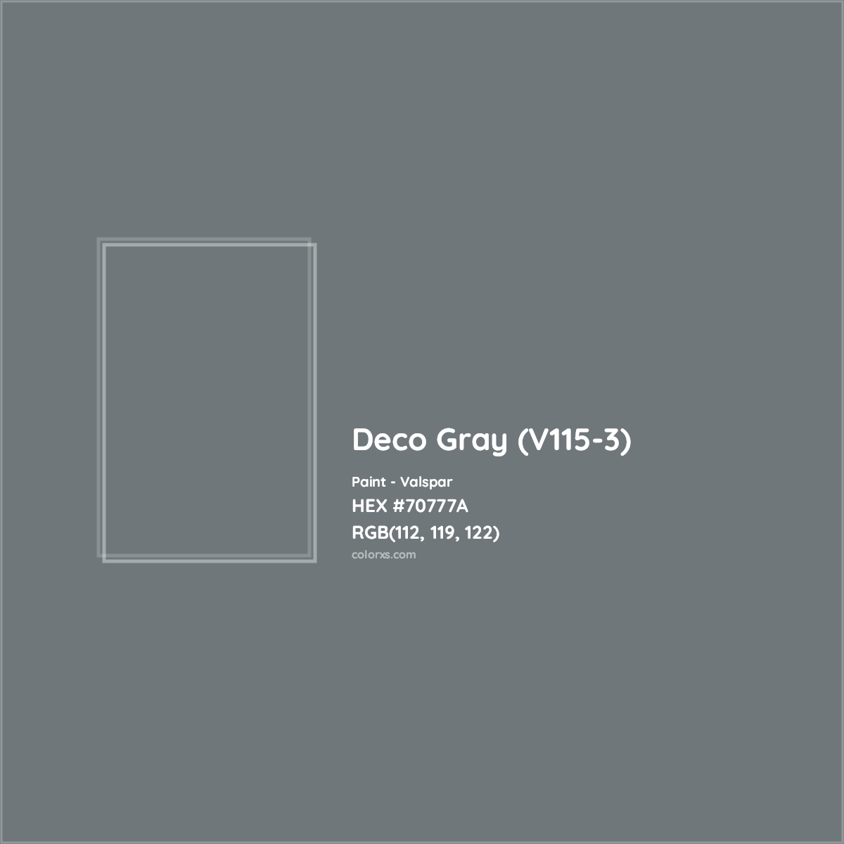 HEX #70777A Deco Gray (V115-3) Paint Valspar - Color Code