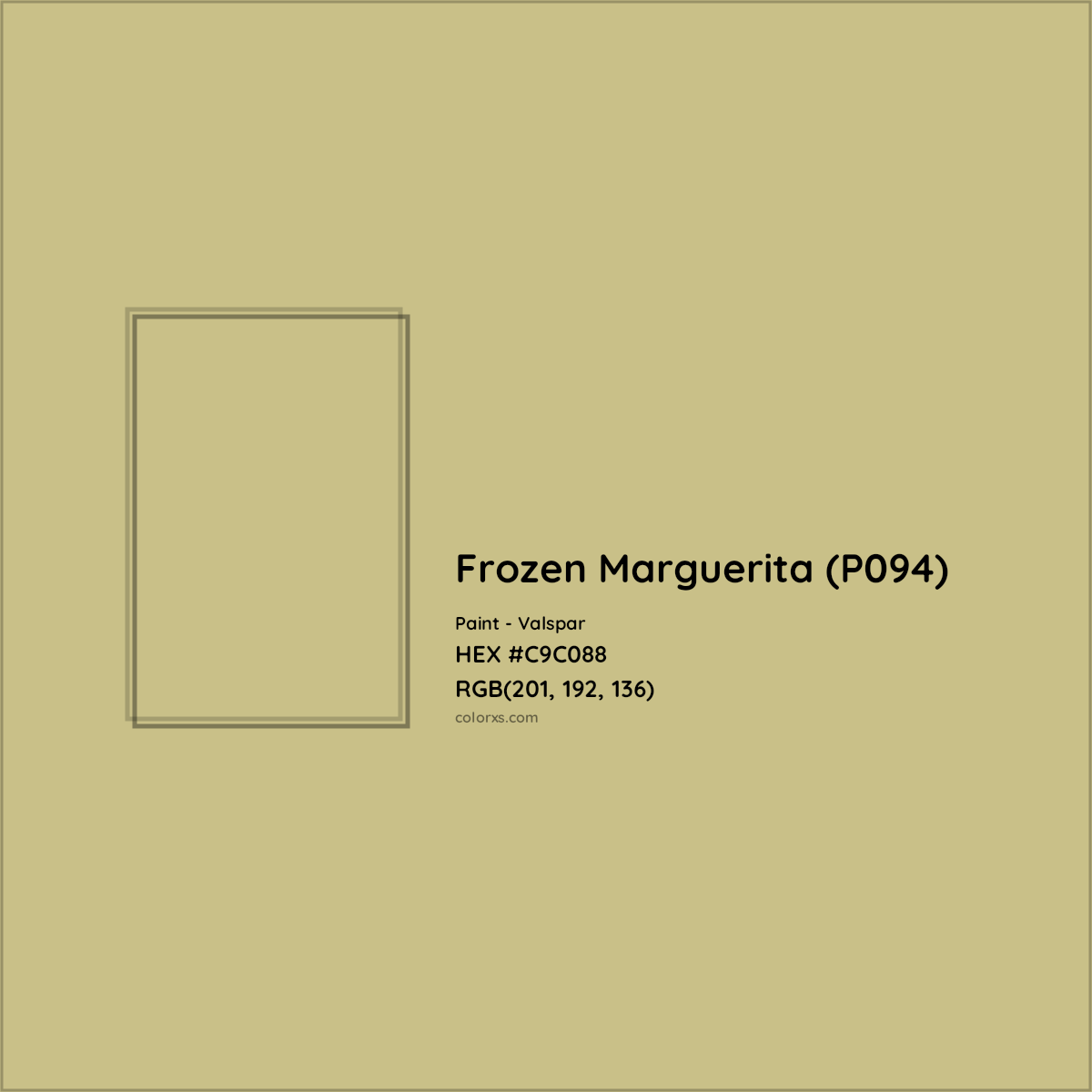 HEX #C9C088 Frozen Marguerita (P094) Paint Valspar - Color Code