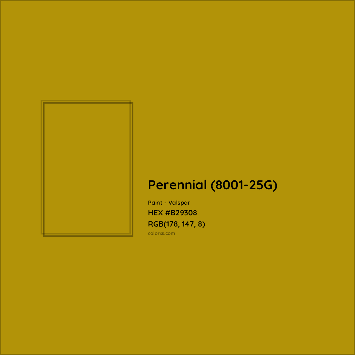 HEX #B29308 Perennial (8001-25G) Paint Valspar - Color Code