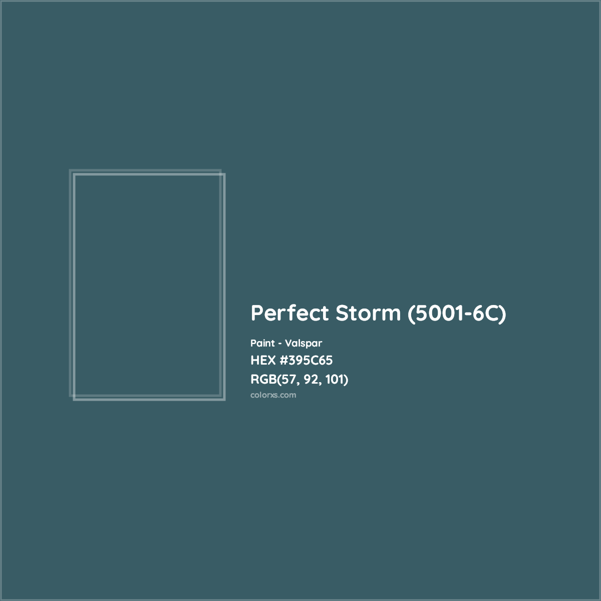 HEX #395C65 Perfect Storm (5001-6C) Paint Valspar - Color Code