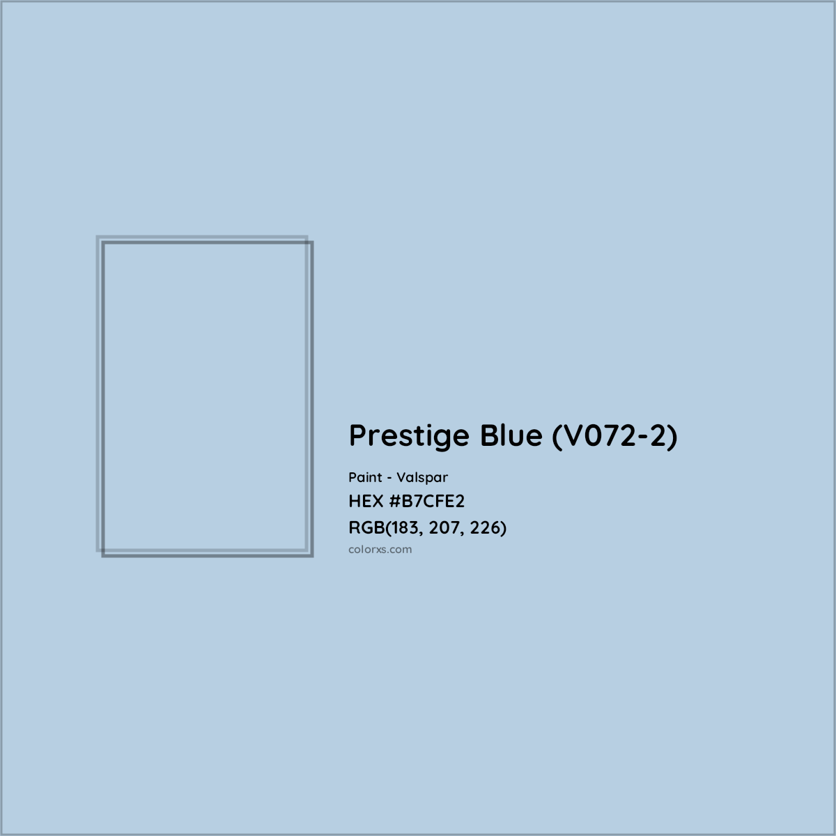 HEX #B7CFE2 Prestige Blue (V072-2) Paint Valspar - Color Code