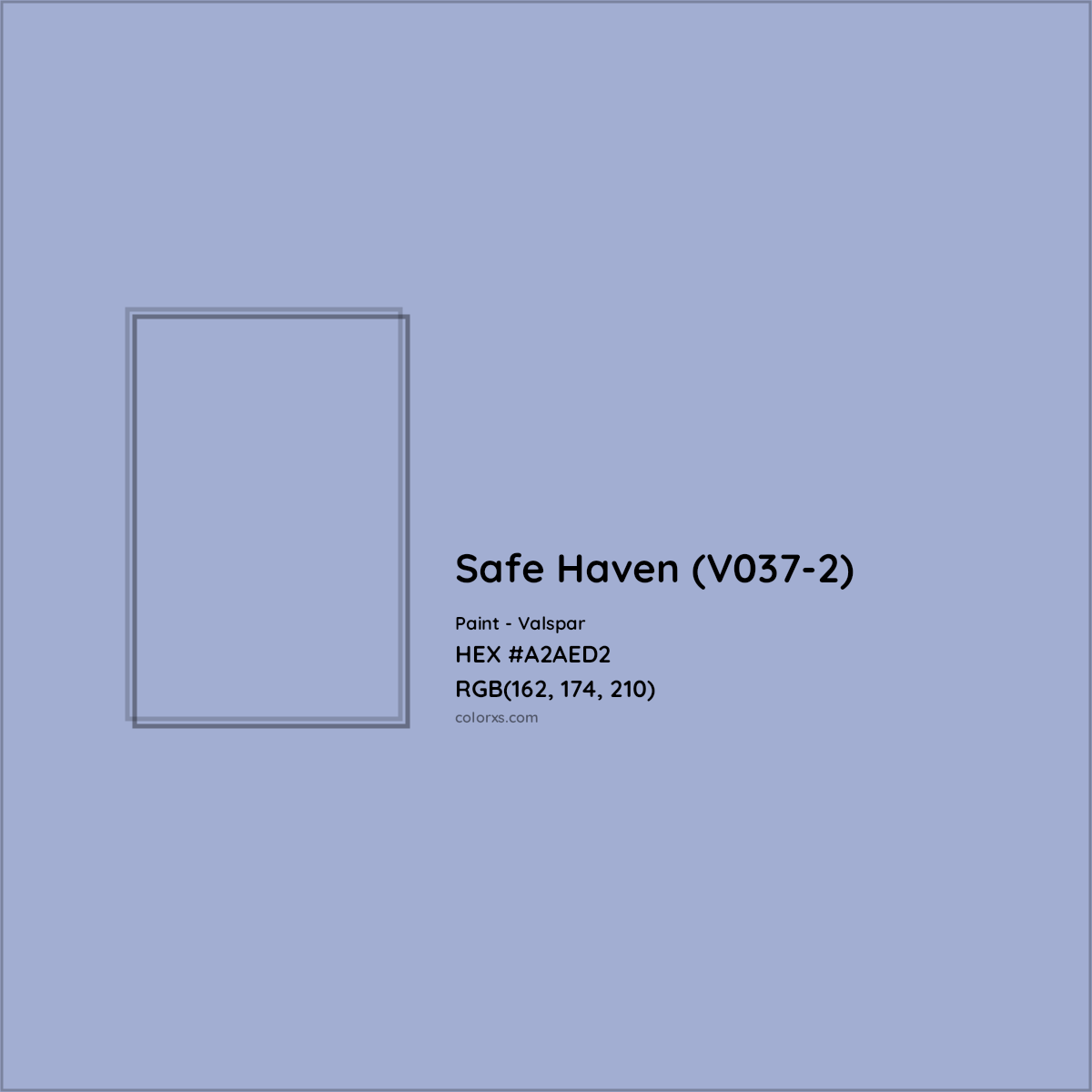 HEX #A2AED2 Safe Haven (V037-2) Paint Valspar - Color Code