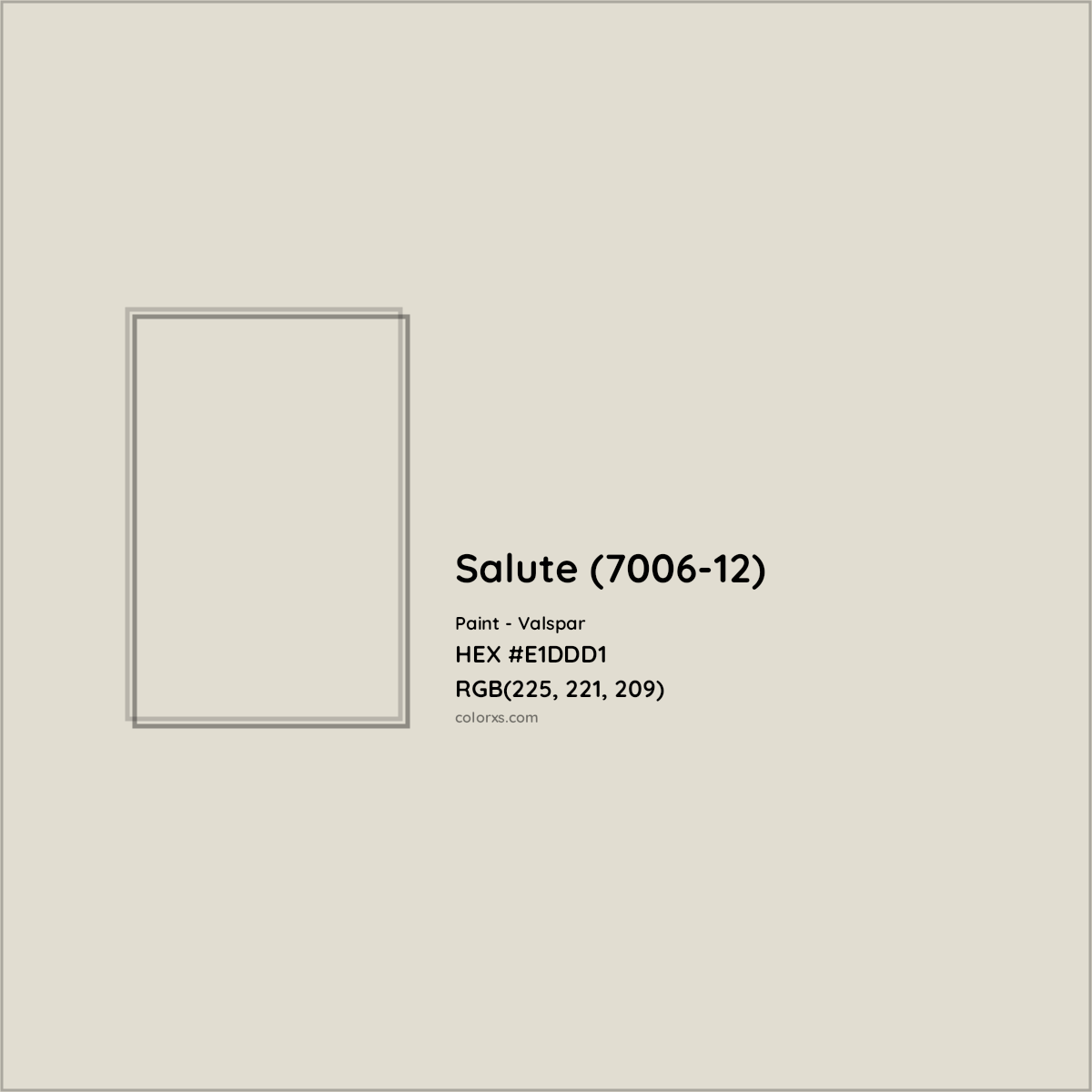 HEX #E1DDD1 Salute (7006-12) Paint Valspar - Color Code