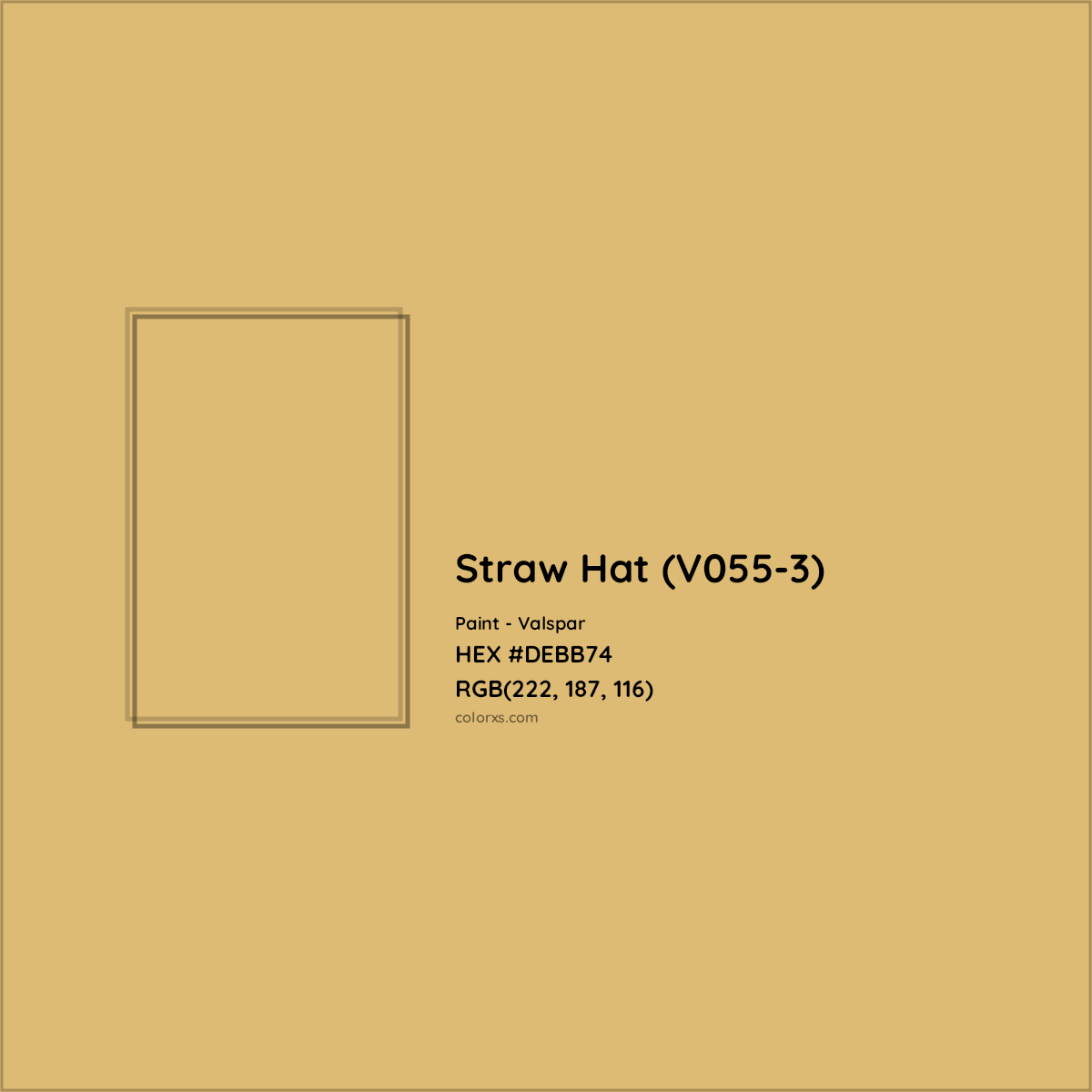 HEX #DEBB74 Straw Hat (V055-3) Paint Valspar - Color Code