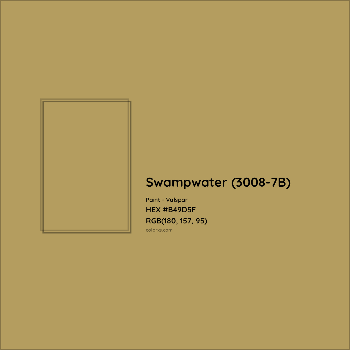 HEX #B49D5F Swampwater (3008-7B) Paint Valspar - Color Code