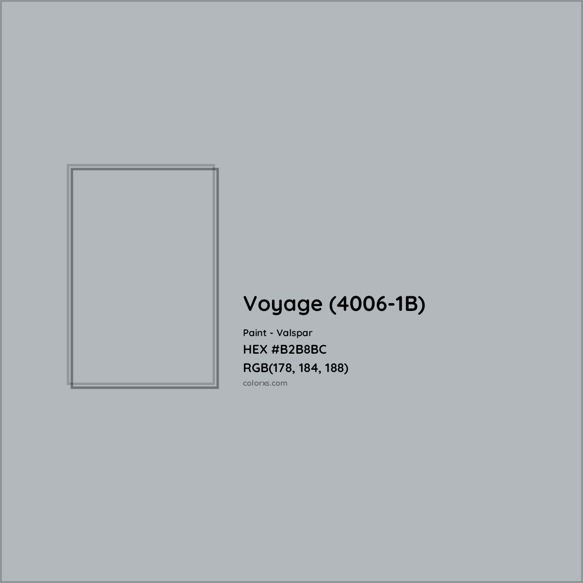 HEX #B2B8BC Voyage (4006-1B) Paint Valspar - Color Code