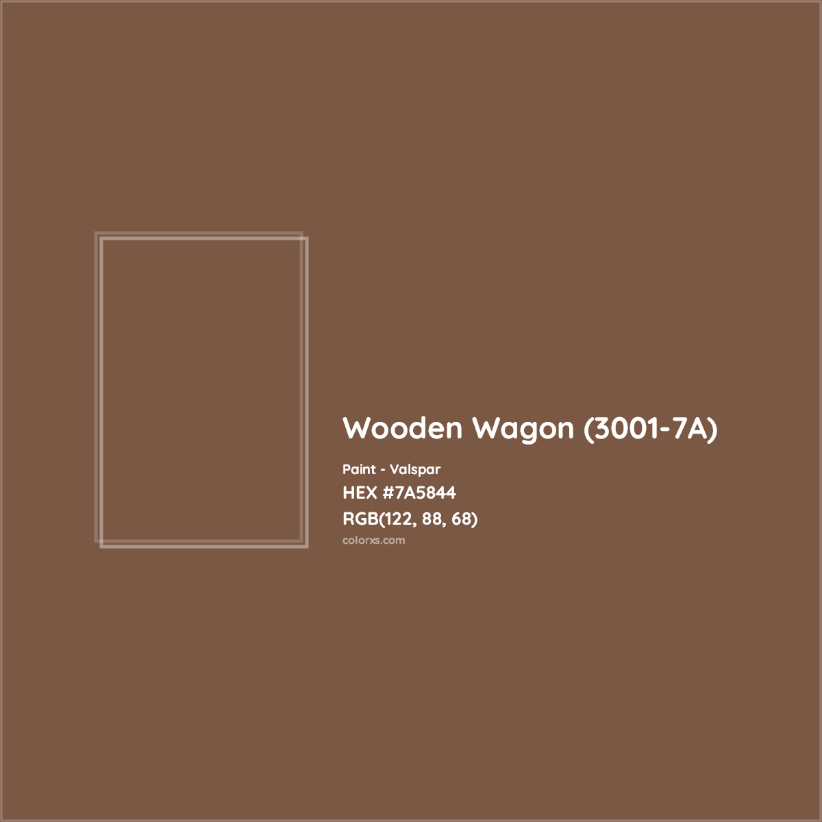 HEX #7A5844 Wooden Wagon (3001-7A) Paint Valspar - Color Code