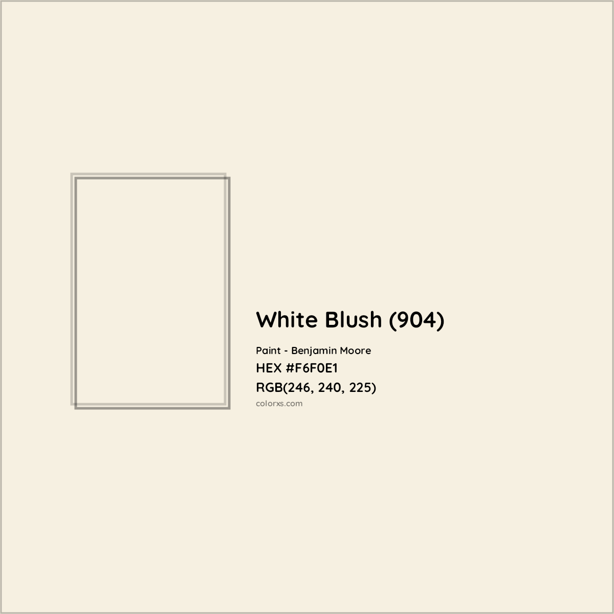 Benjamin Moore White Blush (904) Paint color codes, similar paints