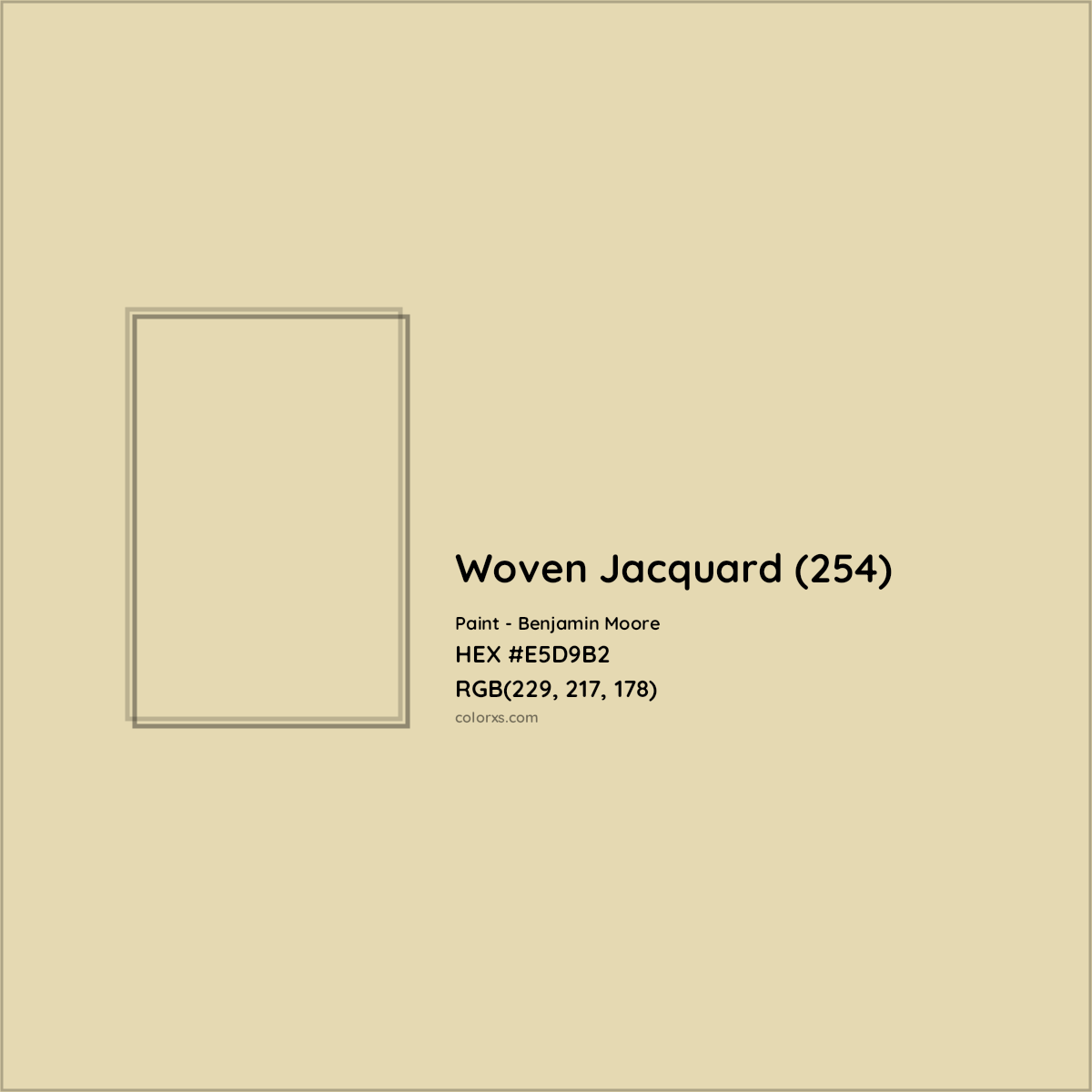 HEX #E5D9B2 Woven Jacquard (254) Paint Benjamin Moore - Color Code