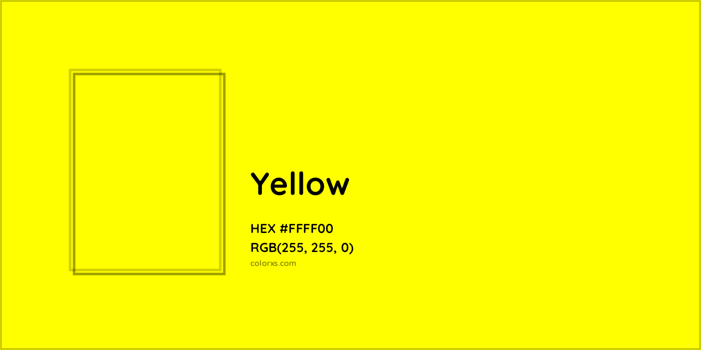 HEX #FFFF00 Yellow - Color Code