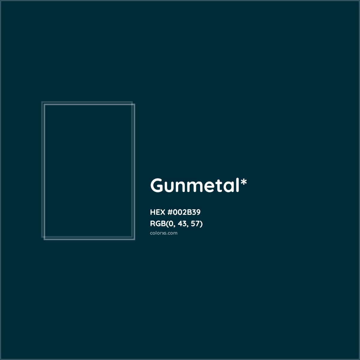 Gunmetal information, Hsl, Rgb