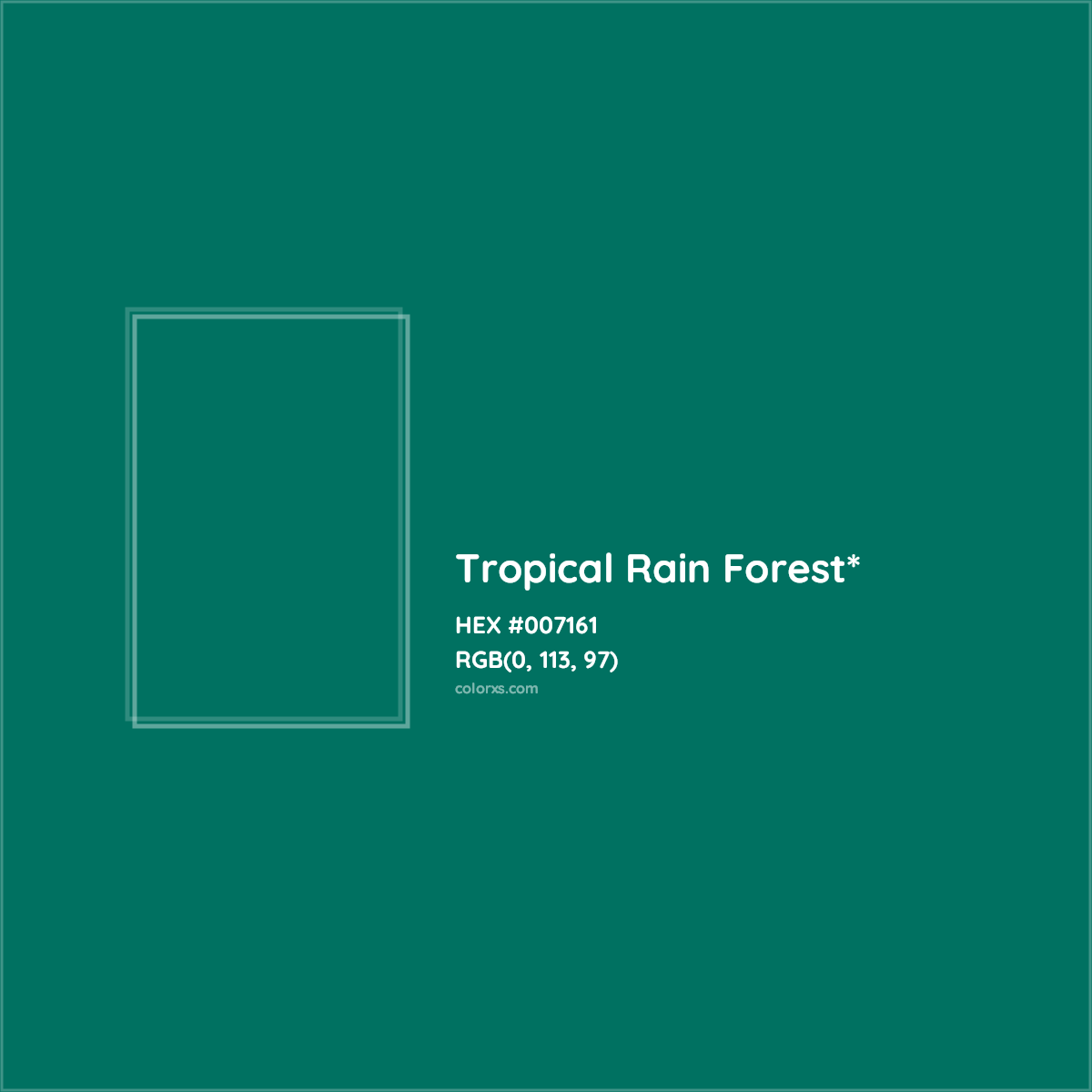 HEX #007161 Color Name, Color Code, Palettes, Similar Paints, Images