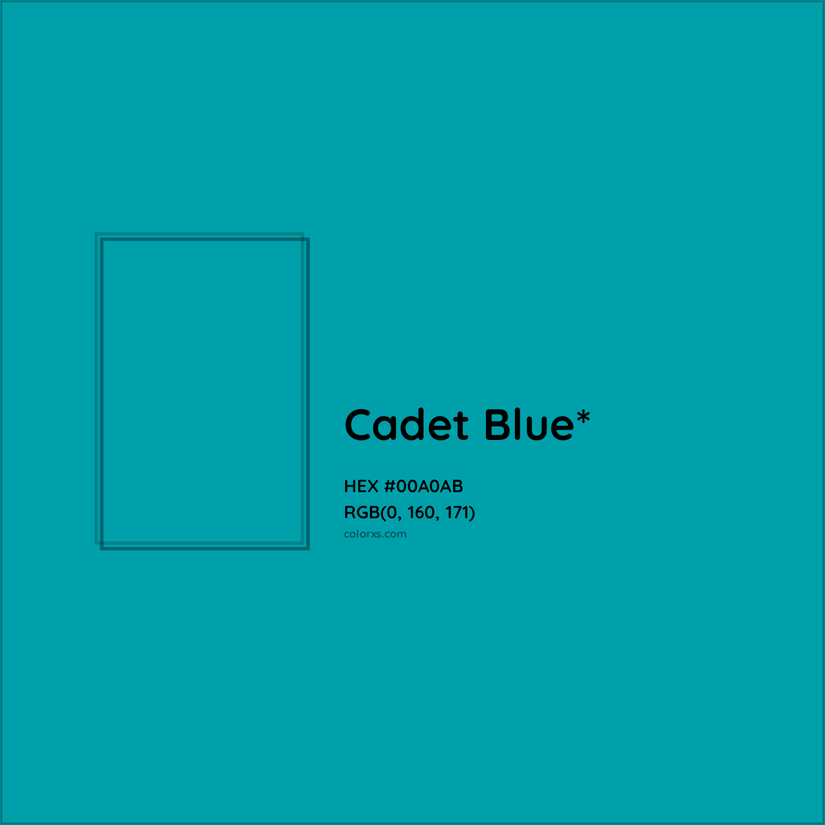 HEX #00A0AB Color Name, Color Code, Palettes, Similar Paints, Images