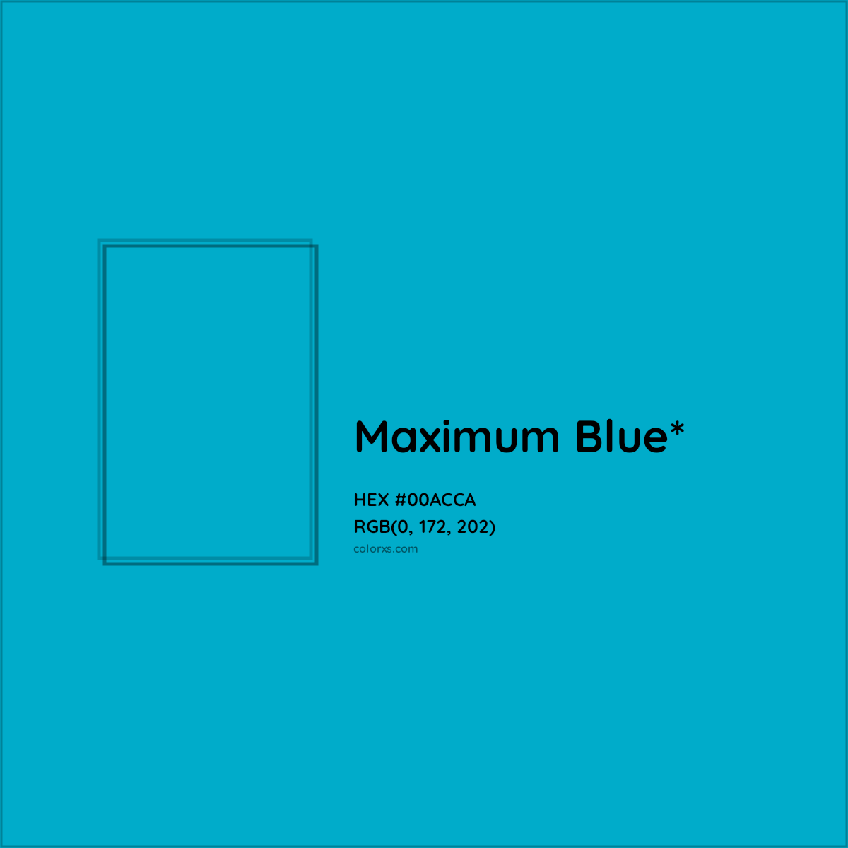 HEX #00ACCA Color Name, Color Code, Palettes, Similar Paints, Images