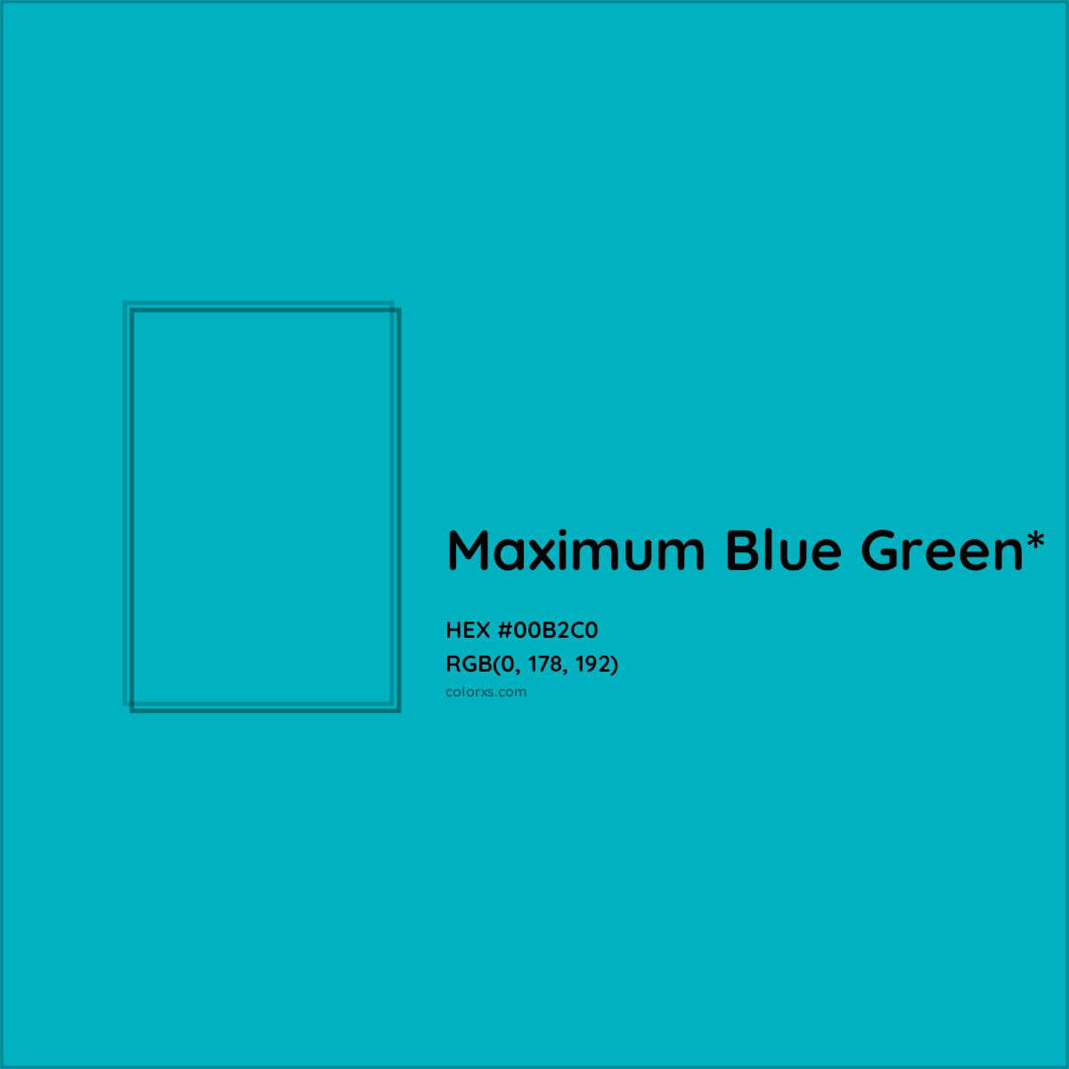 HEX #00B2C0 Color Name, Color Code, Palettes, Similar Paints, Images