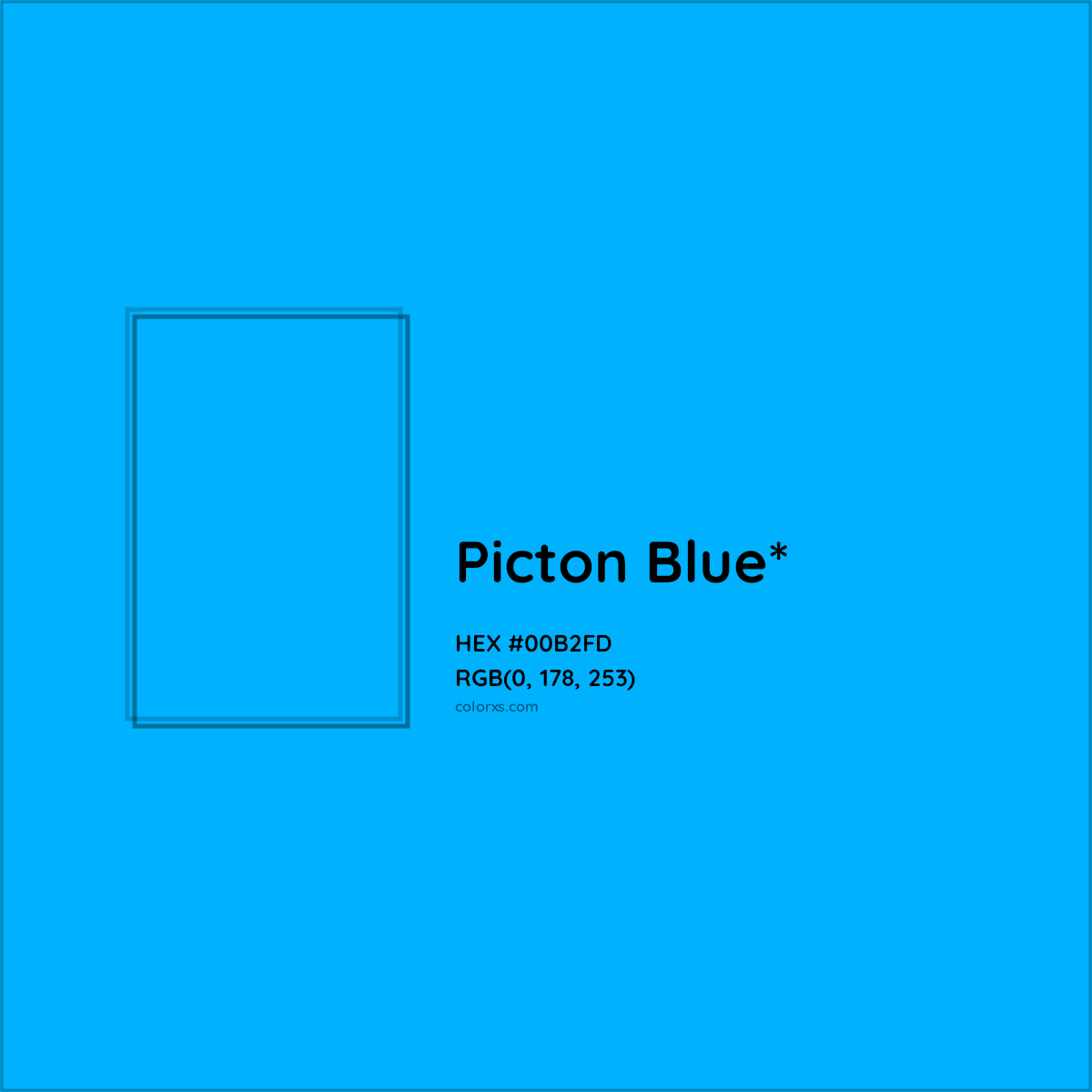 HEX #00B2FD Color Name, Color Code, Palettes, Similar Paints, Images