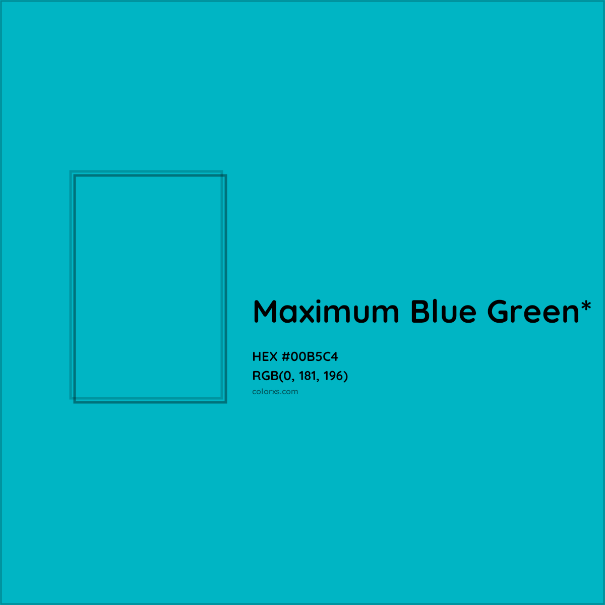 HEX #00B5C4 Color Name, Color Code, Palettes, Similar Paints, Images