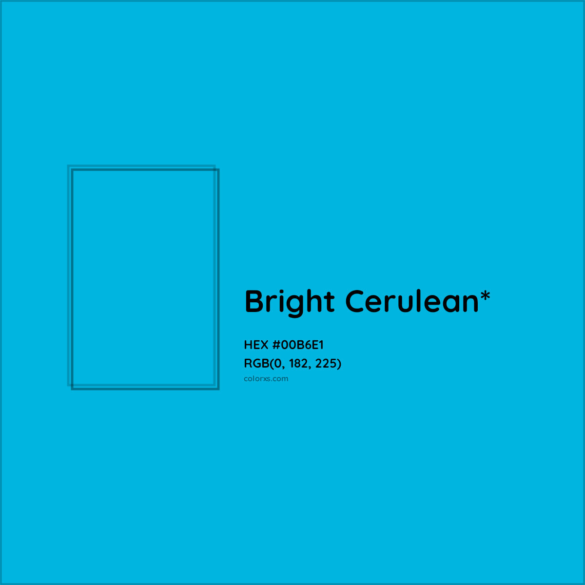 HEX #00B6E1 Color Name, Color Code, Palettes, Similar Paints, Images