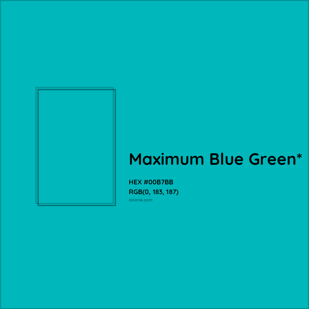 HEX #00B7BB Color Name, Color Code, Palettes, Similar Paints, Images