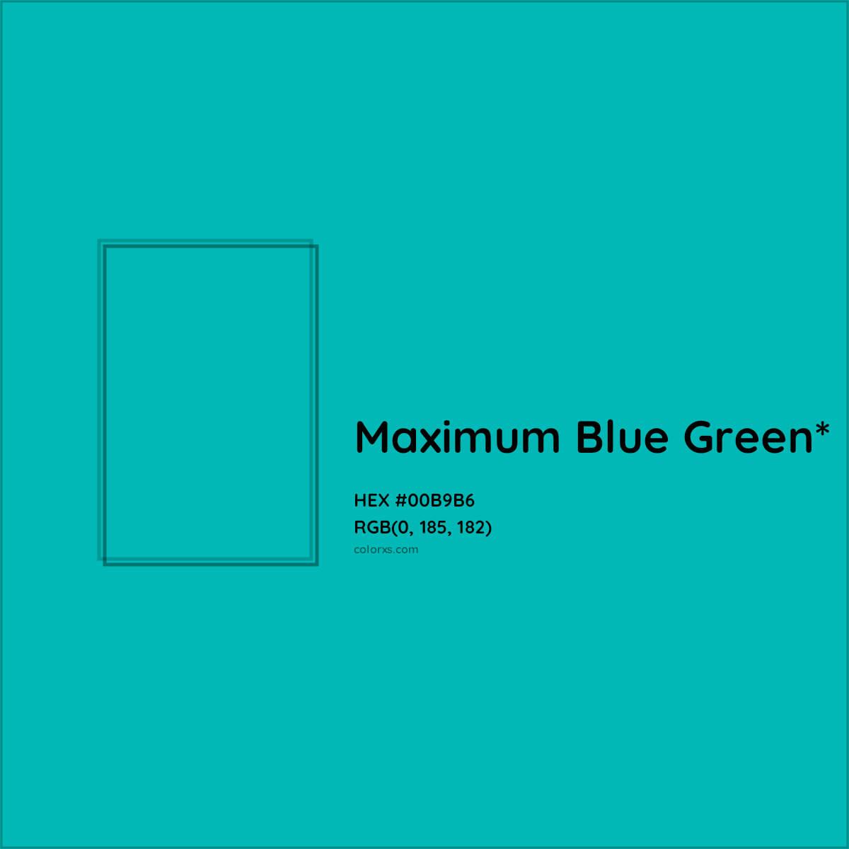 HEX #00B9B6 Color Name, Color Code, Palettes, Similar Paints, Images