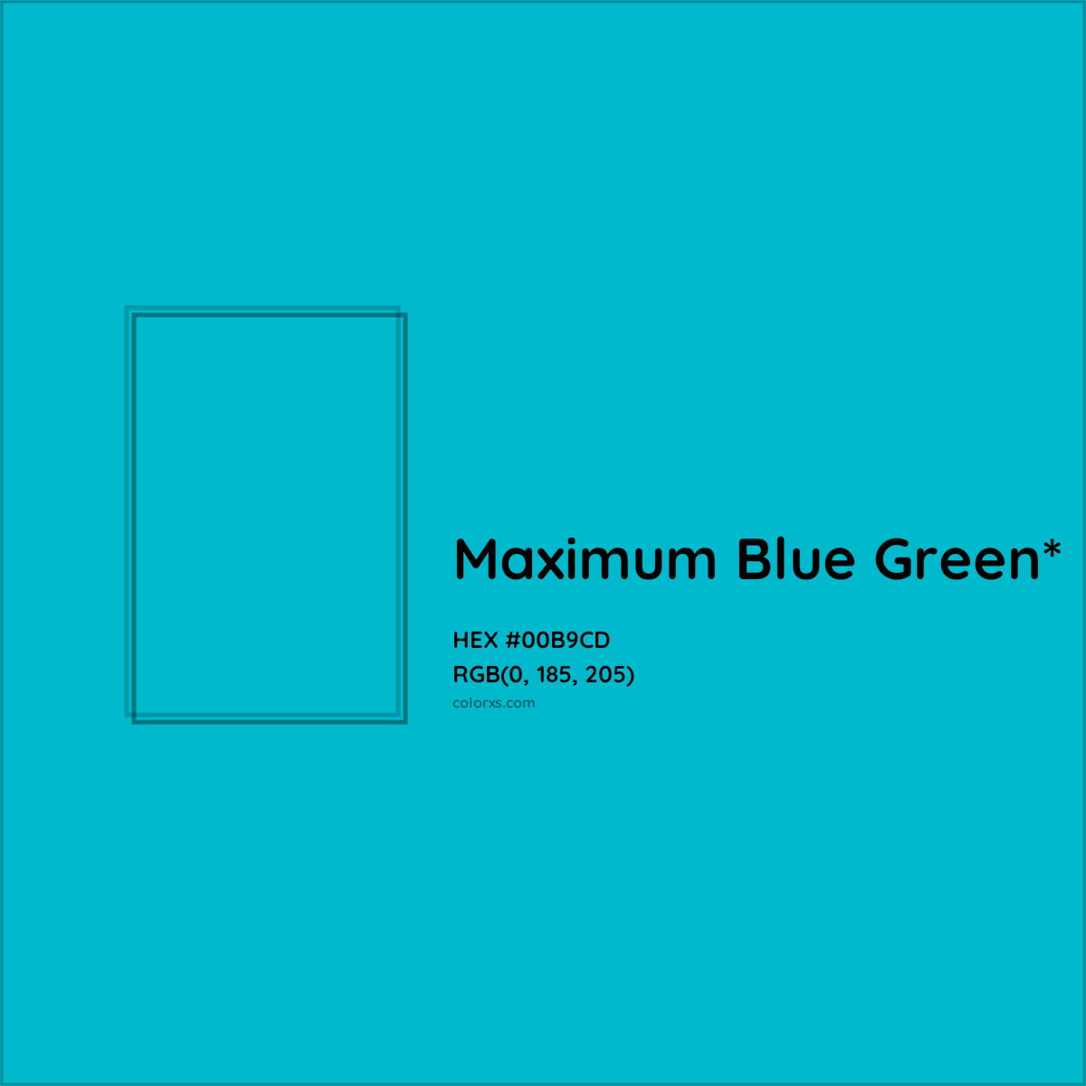 HEX #00B9CD Color Name, Color Code, Palettes, Similar Paints, Images