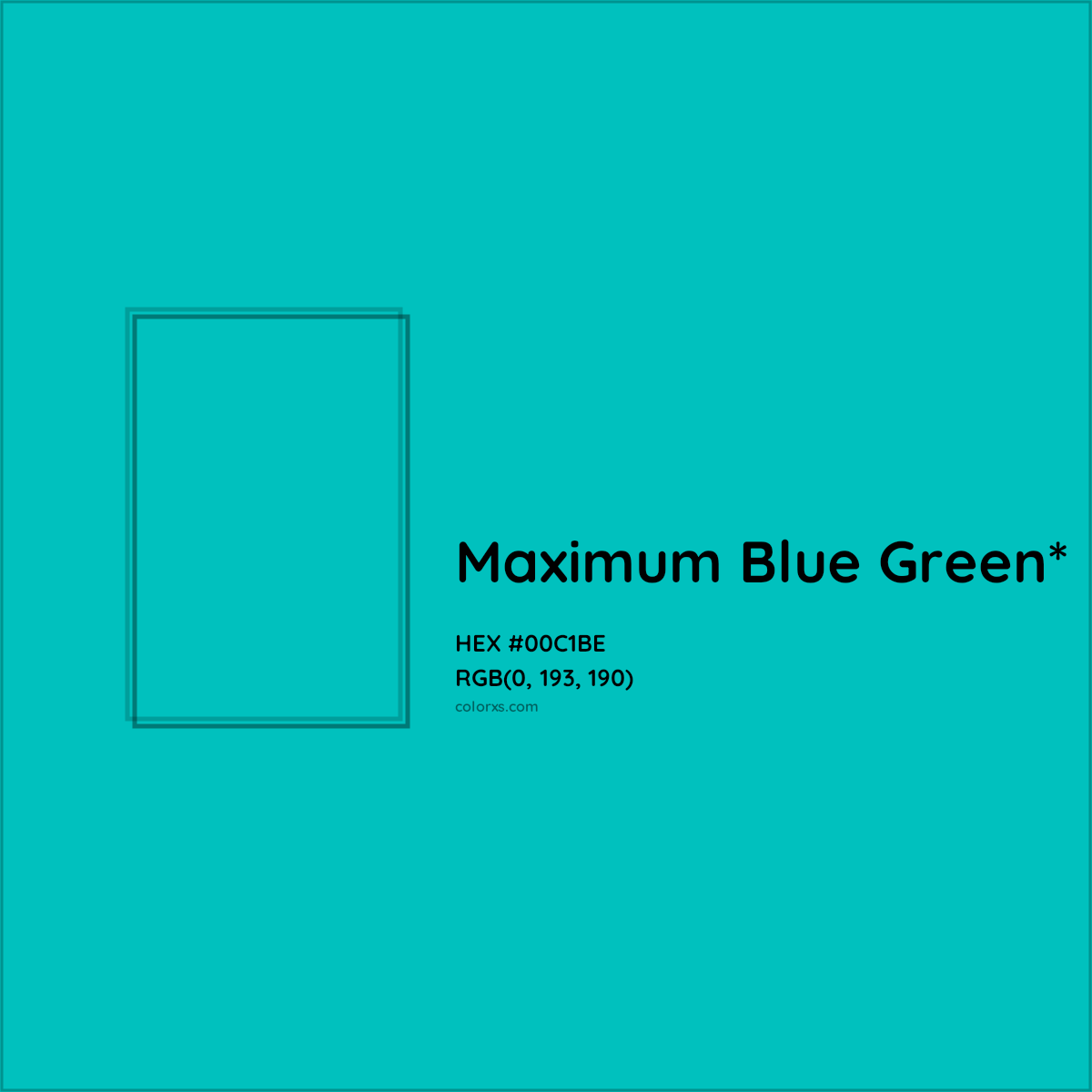 HEX #00C1BE Color Name, Color Code, Palettes, Similar Paints, Images