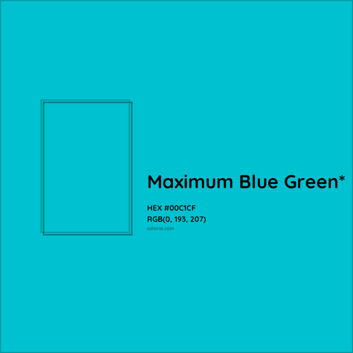 HEX #00C1CF Color Name, Color Code, Palettes, Similar Paints, Images