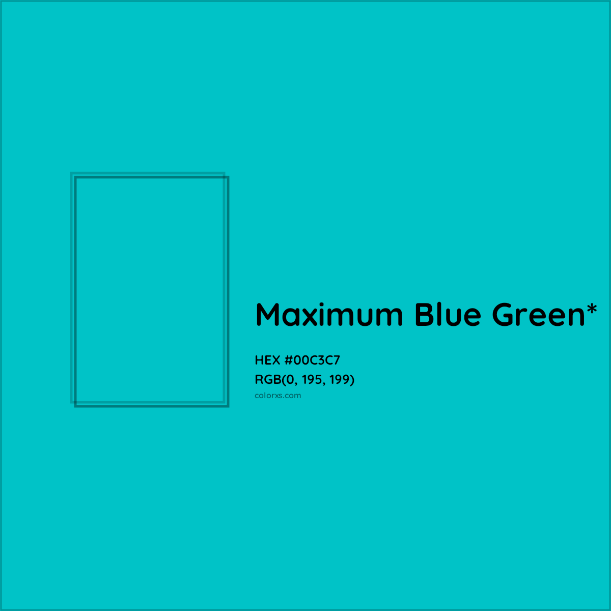 HEX #00C3C7 Color Name, Color Code, Palettes, Similar Paints, Images