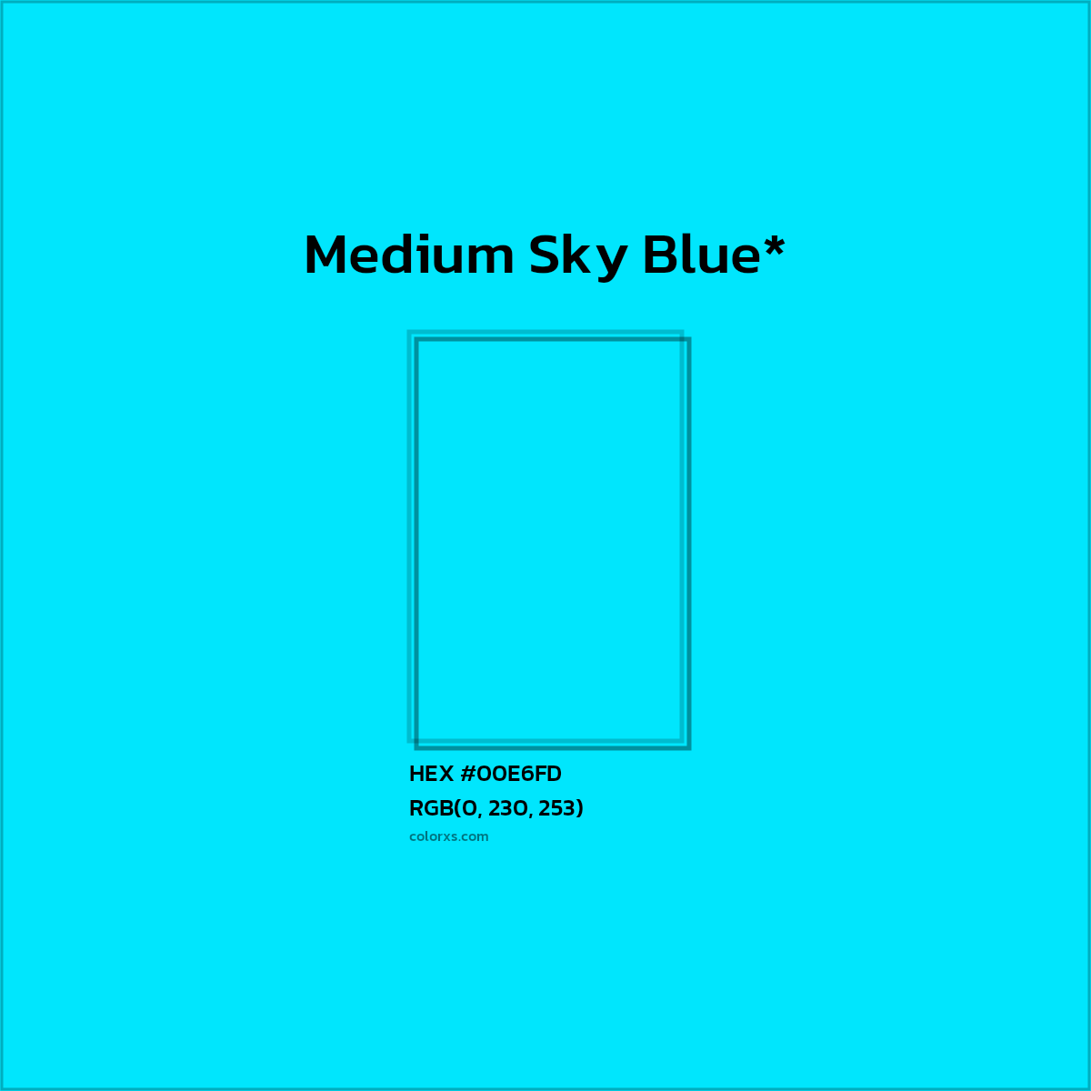 HEX #00E6FD Color Name, Color Code, Palettes, Similar Paints, Images