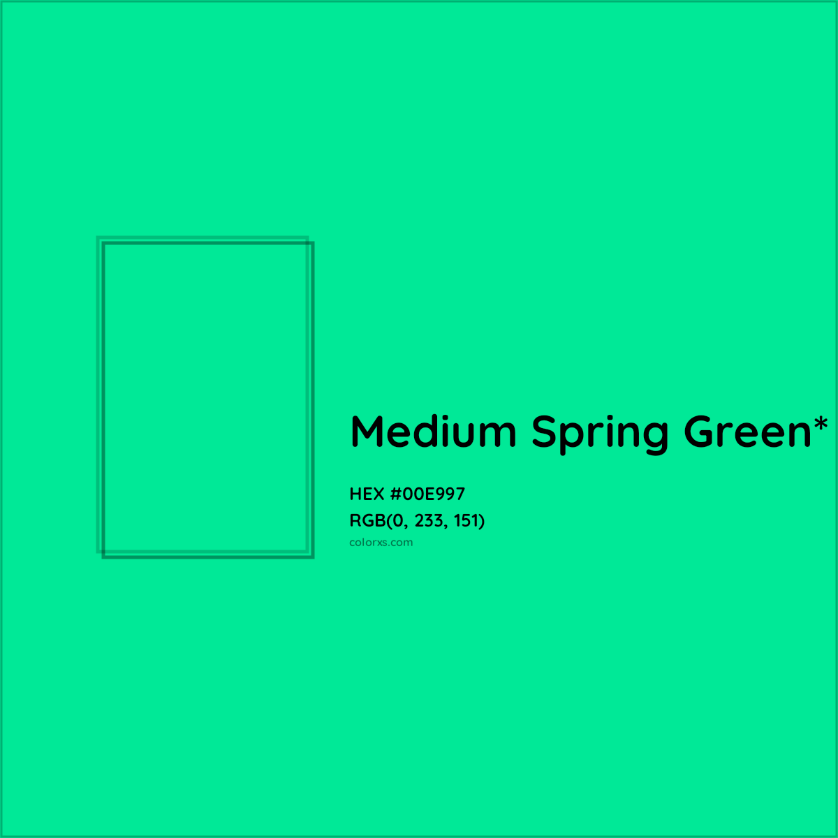 HEX #00E997 Color Name, Color Code, Palettes, Similar Paints, Images