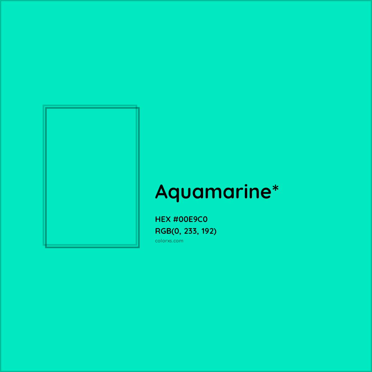 HEX #00E9C0 Color Name, Color Code, Palettes, Similar Paints, Images