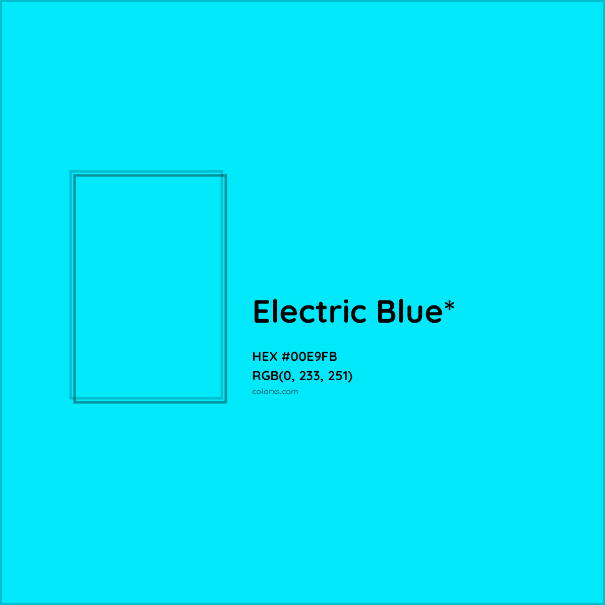 HEX #00E9FB Color Name, Color Code, Palettes, Similar Paints, Images