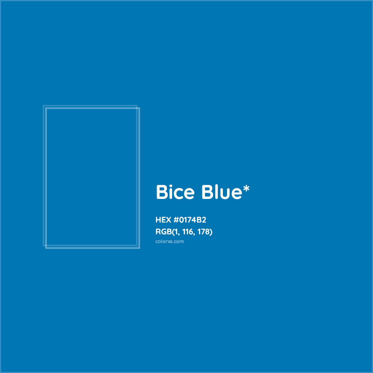 HEX #0174B2 Color Name, Color Code, Palettes, Similar Paints, Images