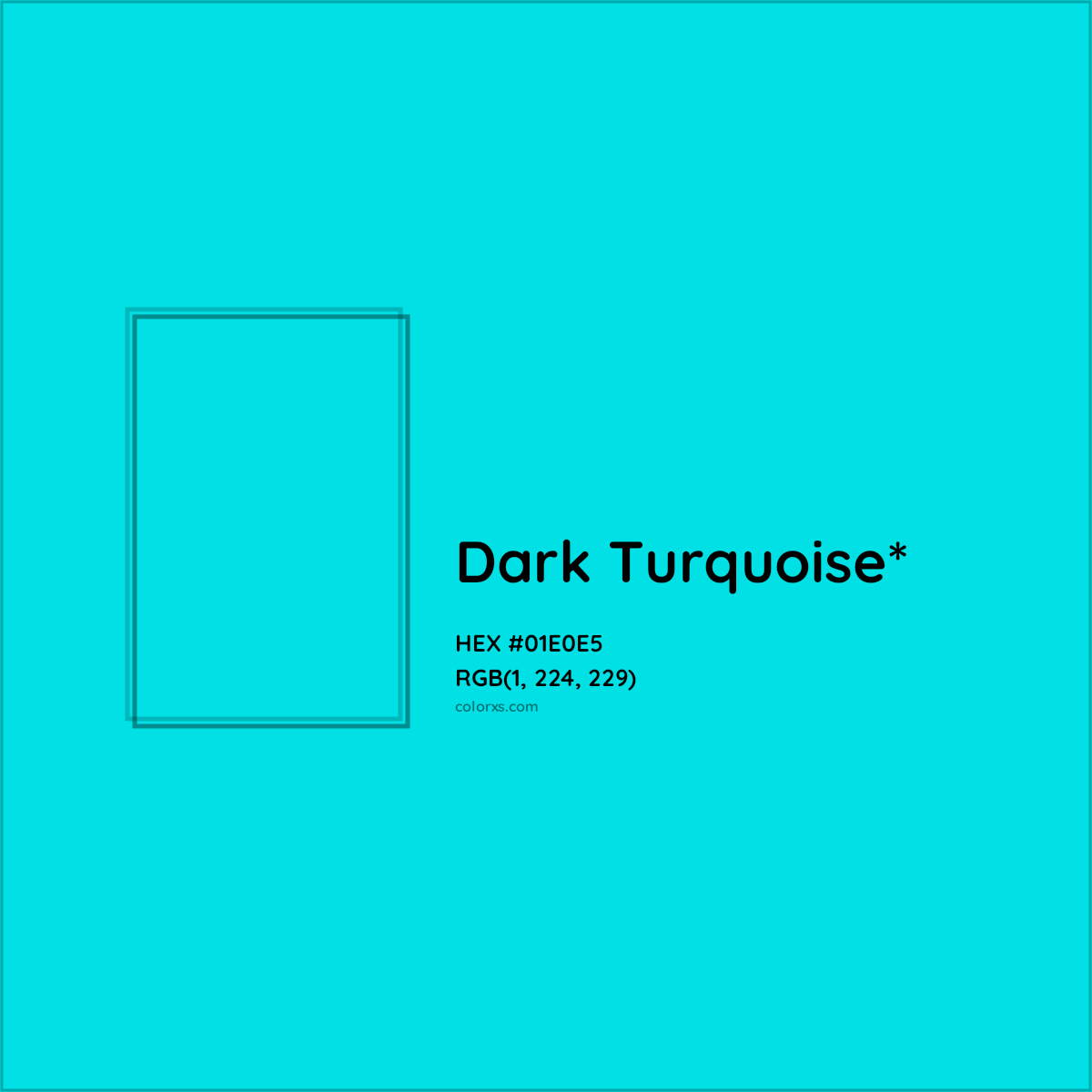 HEX #01E0E5 Color Name, Color Code, Palettes, Similar Paints, Images