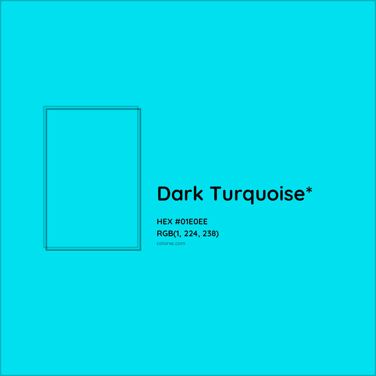 HEX #01E0EE Color Name, Color Code, Palettes, Similar Paints, Images