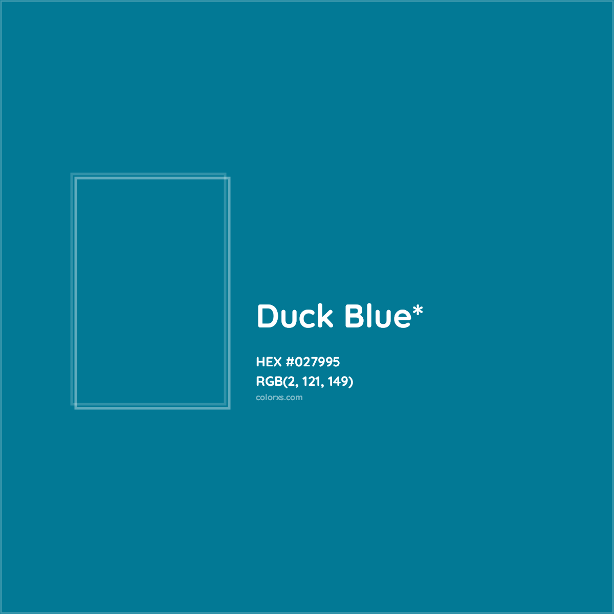 HEX #027995 Color Name, Color Code, Palettes, Similar Paints, Images